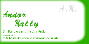andor mally business card